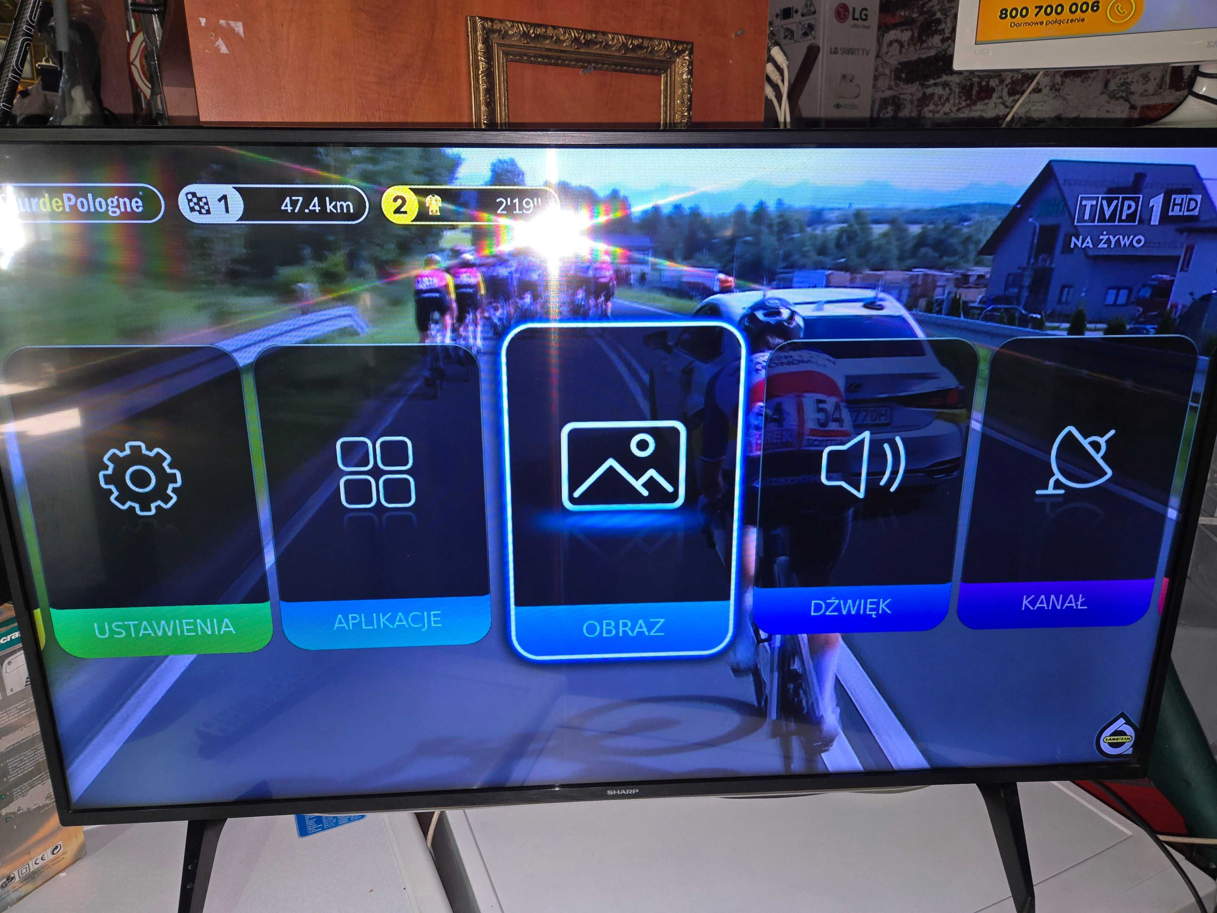 TV Smart wi-fi Sharp LED  LC-43SFE7332E 43.+ pilot.Super odbiór.PL.