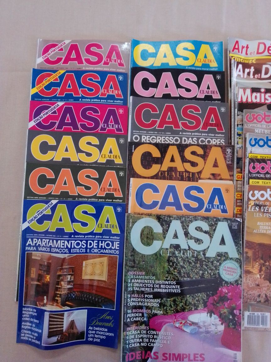 Revistas antigas. Casa Claudia. Votre maison. Maison e Travaux...