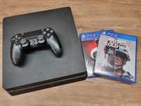 Playstation 4 Slim (Pad + 2 gry)