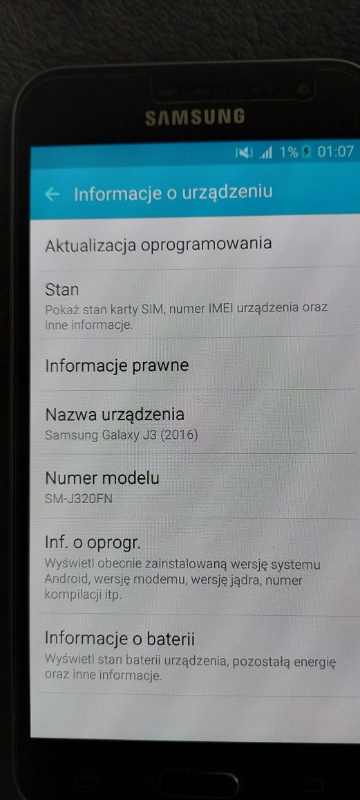 Samsung j3 2016 z pudełkiem