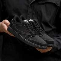 Кроссовки Nike Air Jordan Retro 1 Low x Travis Scott OG Black Phantom