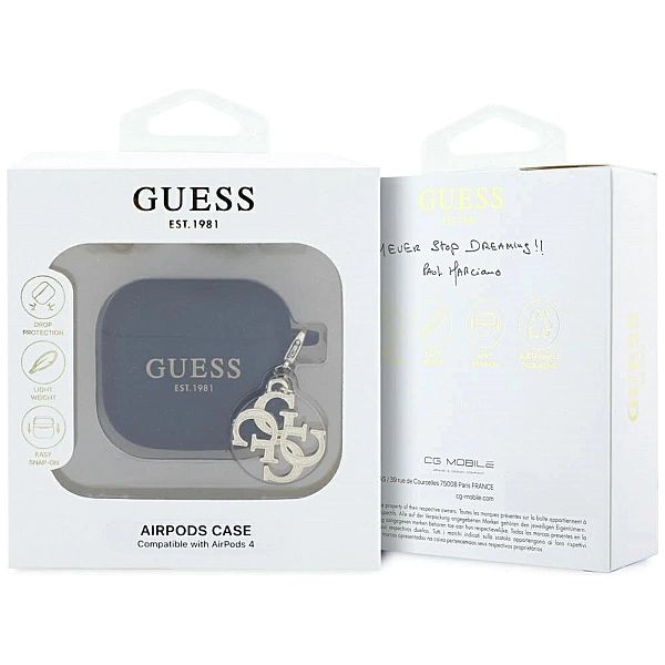 Etui Guess 4G Charm na AirPods 4 - czarne