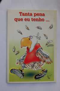 panfleto-postal do Benfica, com aguia depenada