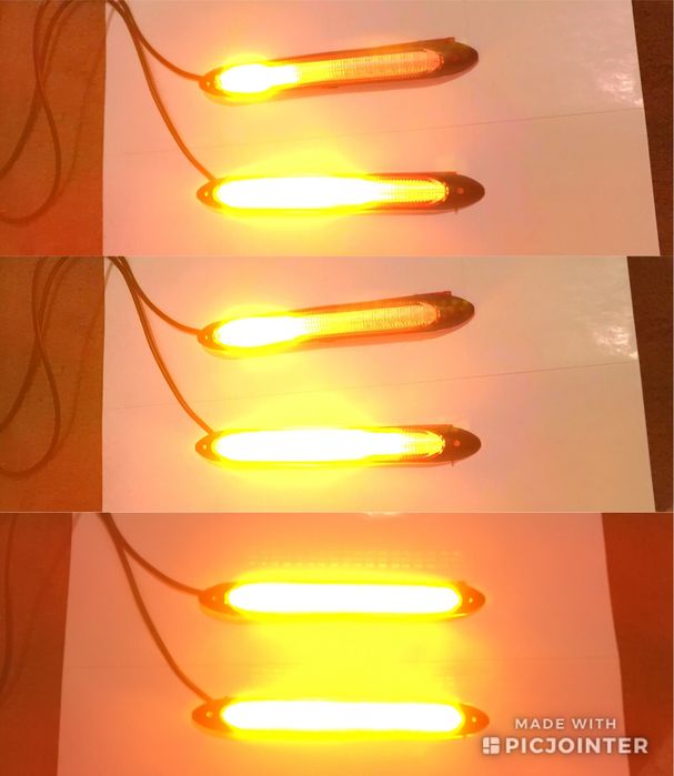 LED Дневные ходовые огни с поворотом 12v DRL ДХО Гибкие