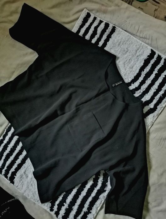 Minimalistyczna Strukturalana Bluzka Koszula  OVERSIZE _ STRADIVARIUS