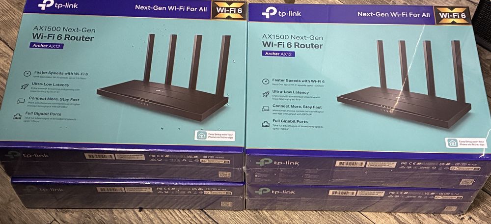 TP-Link Archer AX12, Router Wi-Fi 6, AX1500, WPA3 4szt!!