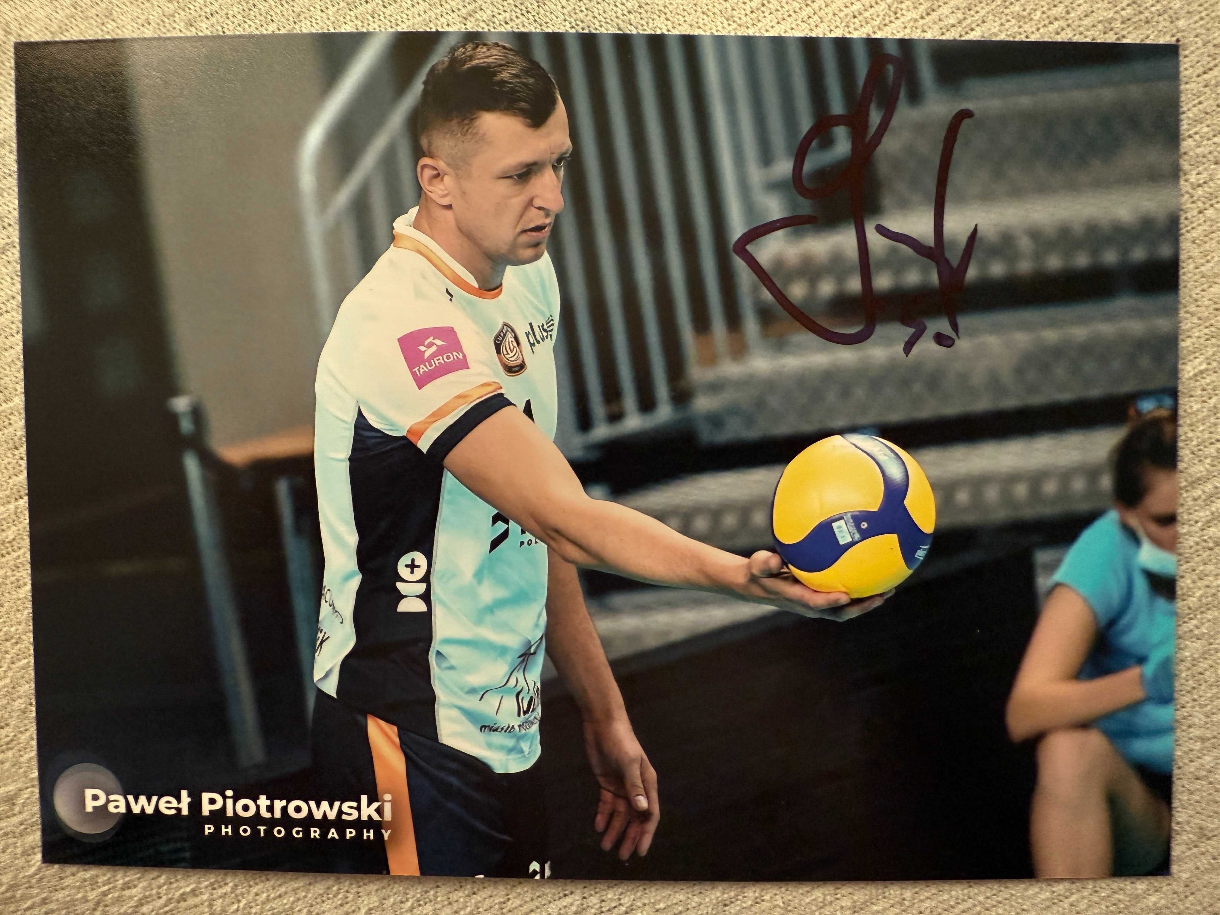 Autograf Dawid Gunia siatkówka Cuprum Lubin
