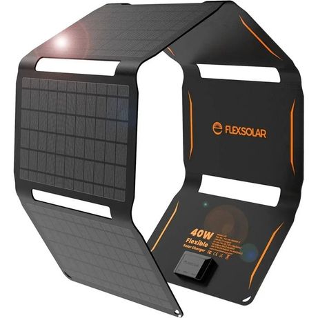 Складна сонячна панель Flexsolar на 40Вт!/ IP67 / USB /