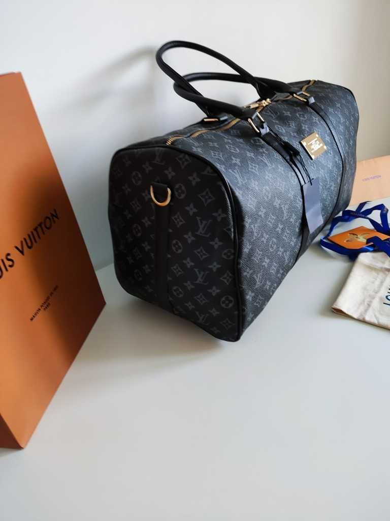 Nowa Torba podróżna Louis Vuitton, na siłownię, weekendowa, skóra 83-2