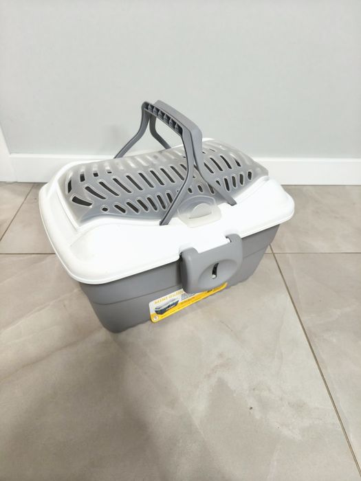 Контейнер-переноска Stefanplast Mini Gulliver 40х30х24 см Біло-сірий