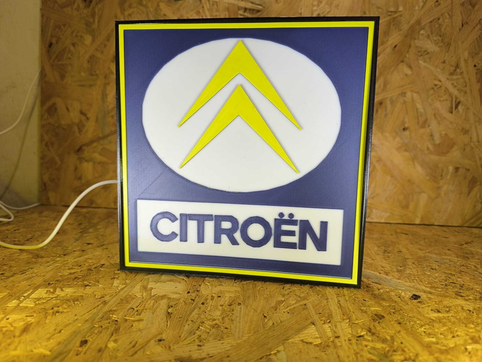 Luminária Decorativa / Lightbox Citroen vintage