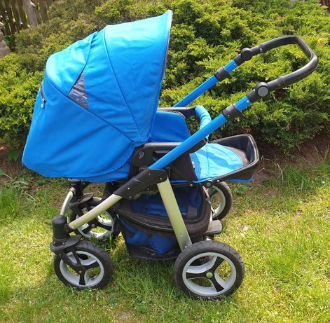 Wózek gondola i spacerówka śpiworek torba niebieski