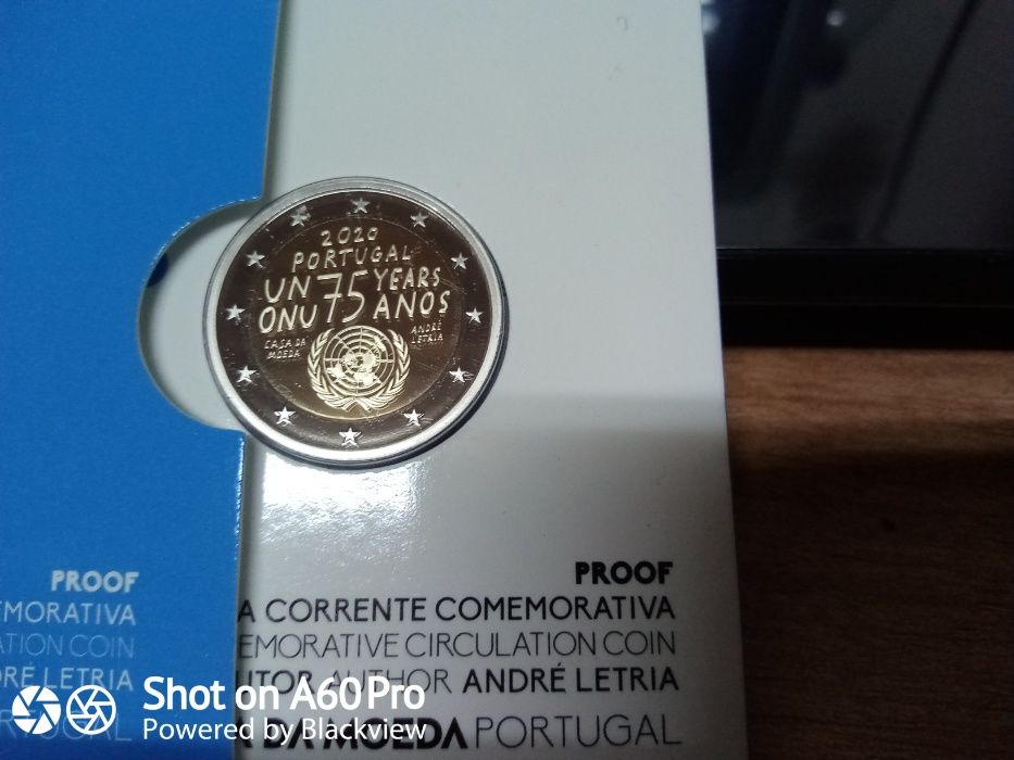 Proofs de 2€ Universidade Coimbra e 75 Anos ONU