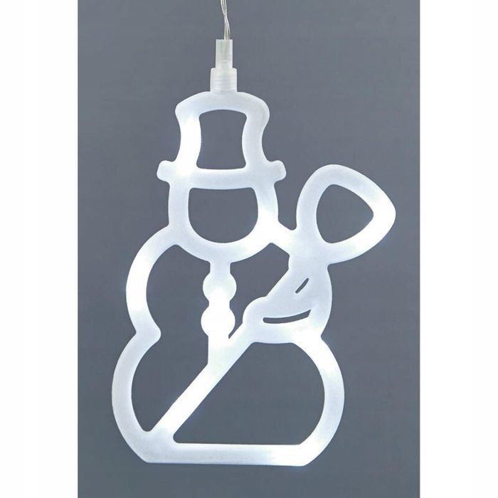 Ozdoba Świąteczna W Okno Bałwan Led