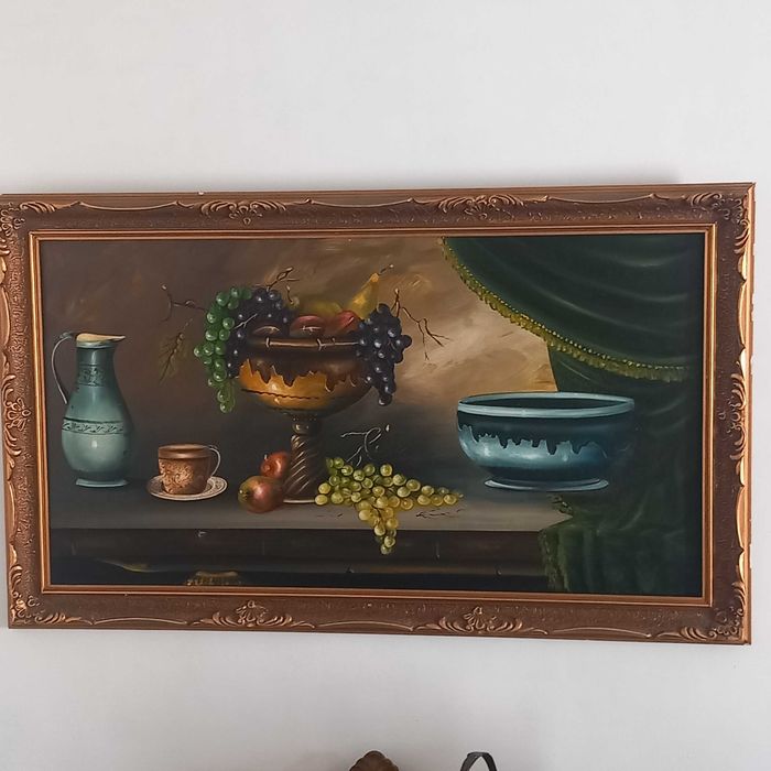 Pintura a óleo natureza morta