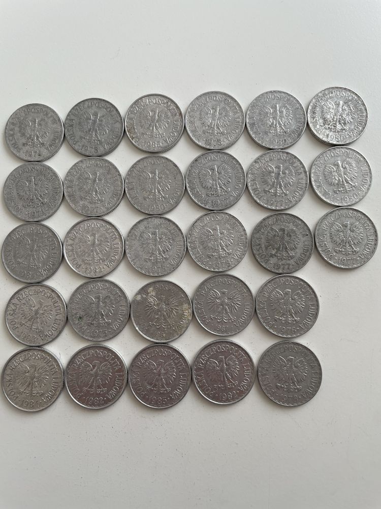 1 zl PRL monety stare 28 sztuk