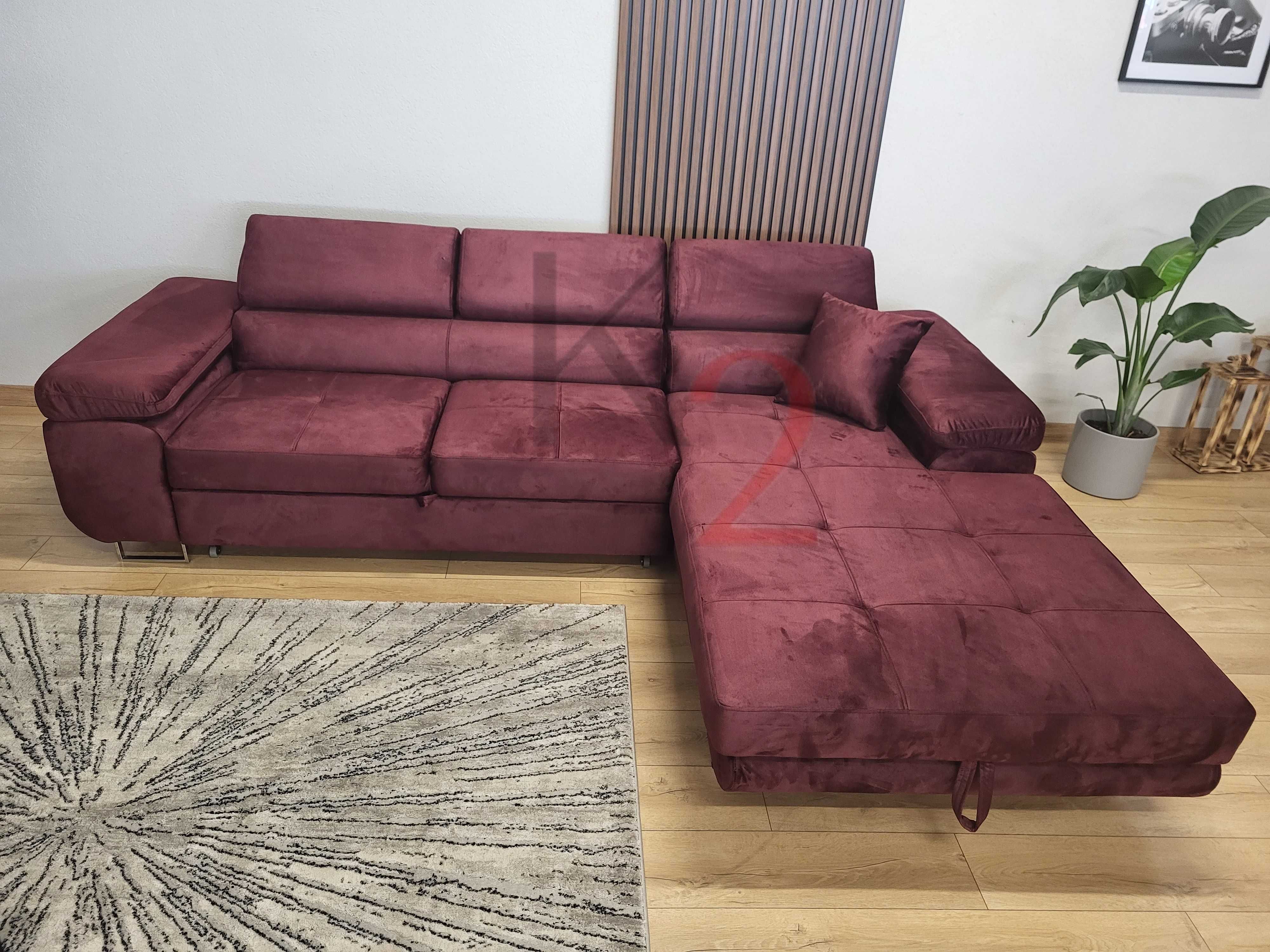 Narożnik ALEX regulowane zagłówki sofa rogówka kanapa łóżko +GRATIS