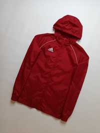 Куртка ветровка Adidas красная с капюшоном мужская Размер S 

Размер -