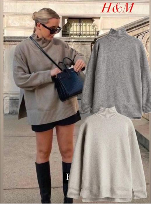 Светер H&M сірий M