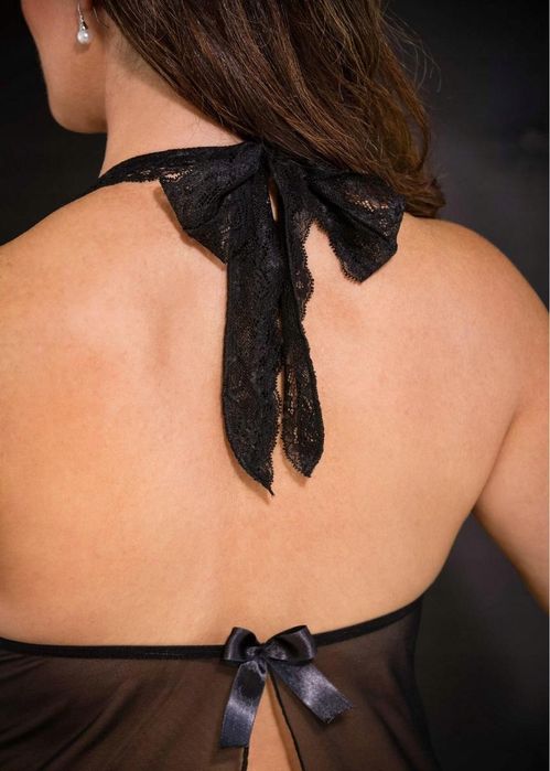 B.P.C VENUS erotyczna koszula nocna czarna 44/46.