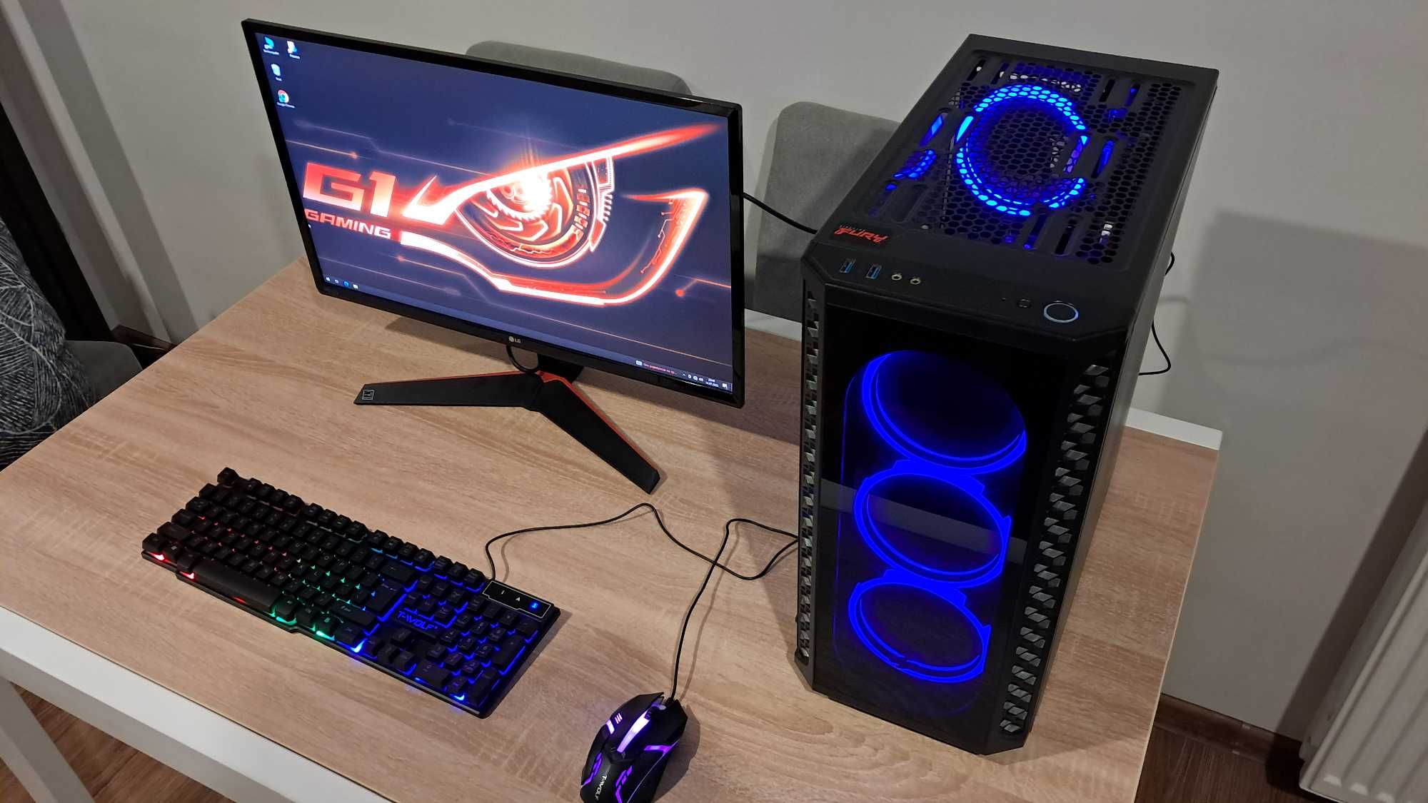 Zestaw Do Gier i5 4x3.3GHz/GTX1050-4GB/Ram-24GB/SSD+1TB/LG 24' LED IPS