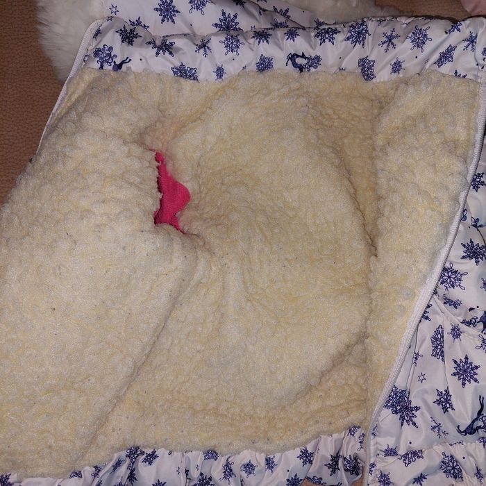 Зимовий комбінезон дитячий на овчині, дівчинка 1-2 роки