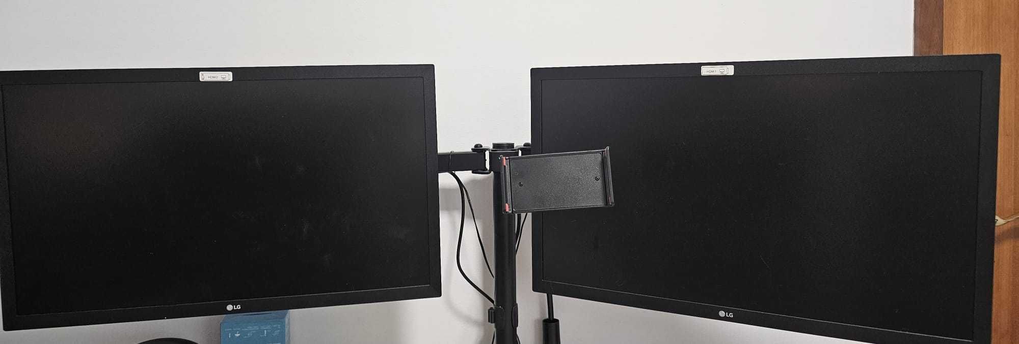 Dois monitores LG 24MK430H-B