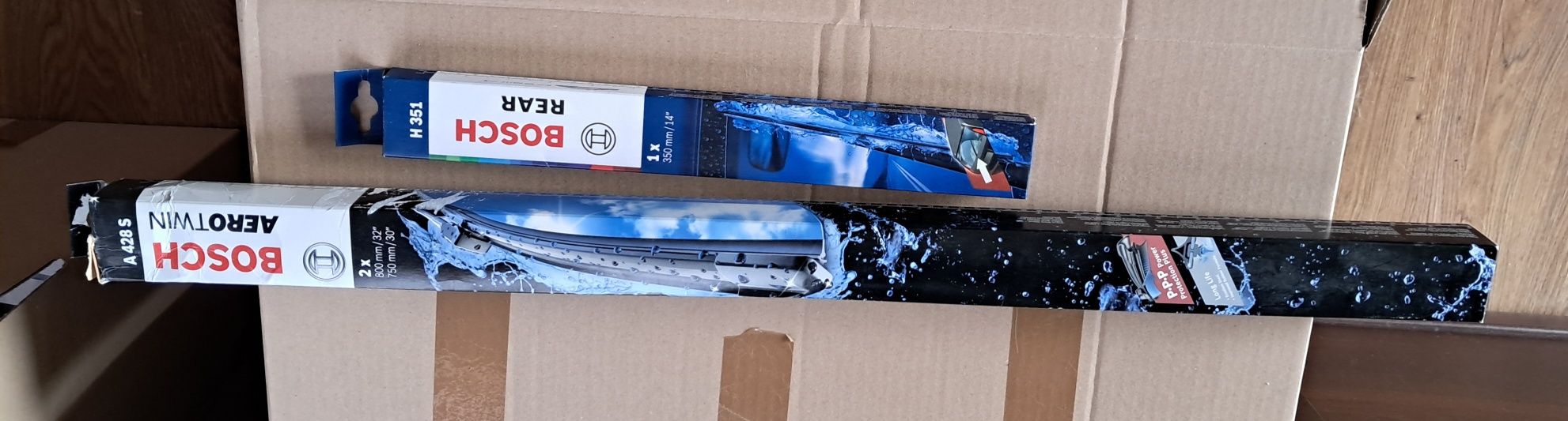 Komplet piór wycieraczek  przód tył Bosch 800, 750, 350mm Citroen C4 G