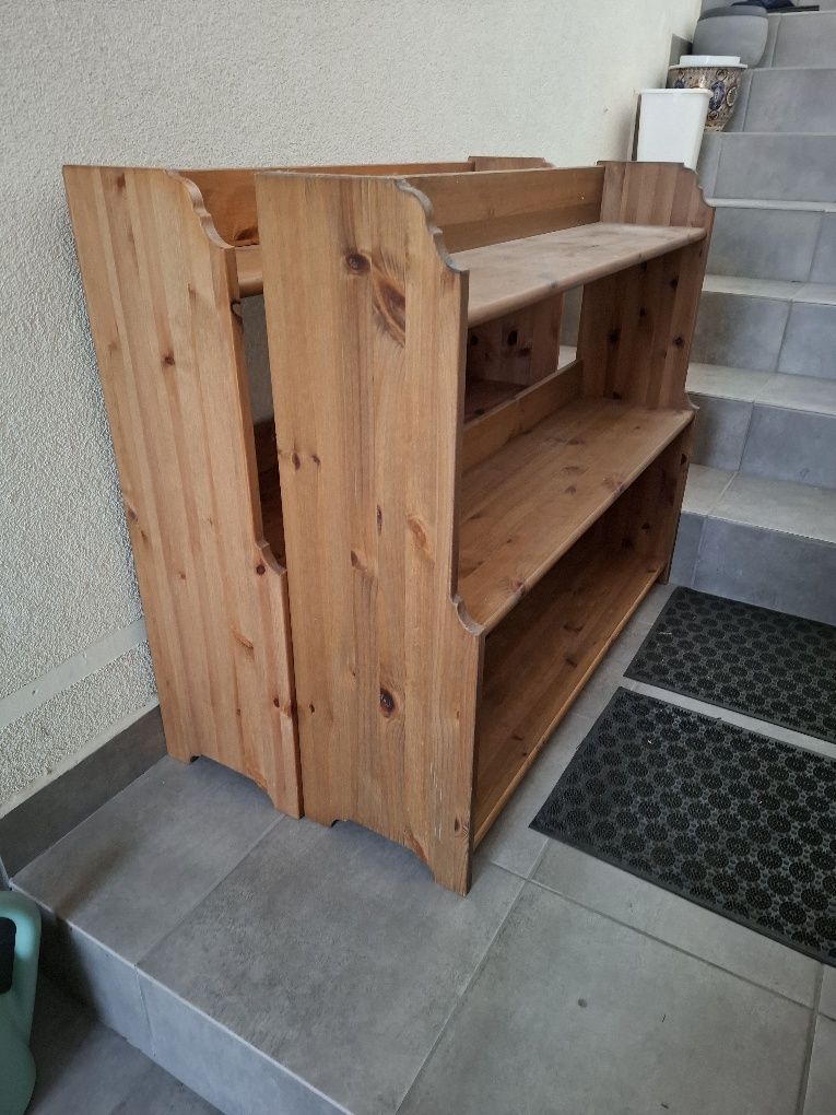 Ikea leksvik regał drewno