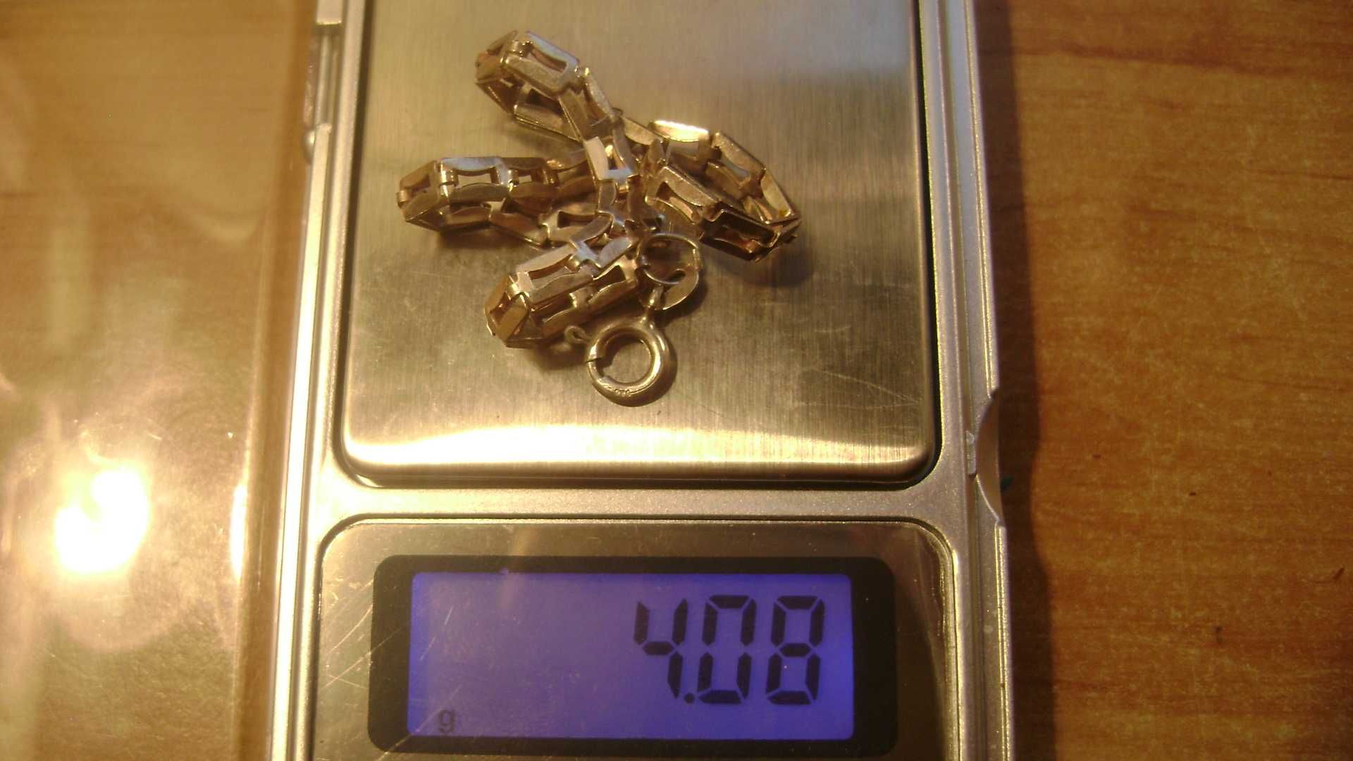 Starocie z PRL - Biżuteria srebrna 925 = Bransoletka 18,5 cm 4,08 gram