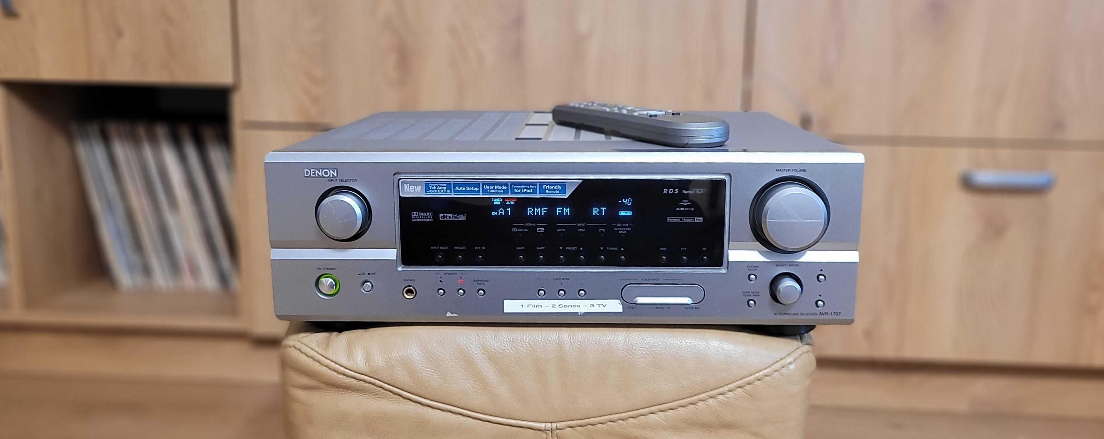 Denon AVR-1707 amplituner kina domowego z pilotem