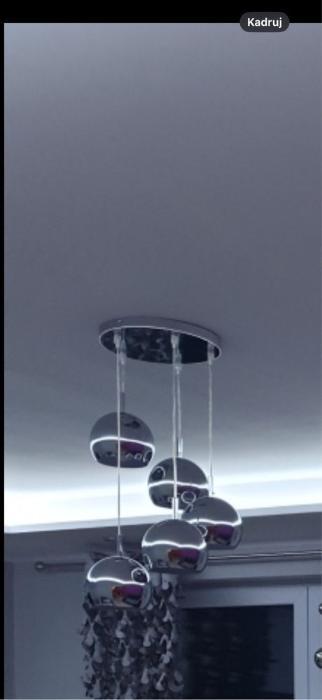 Lampa glamour srebrna
