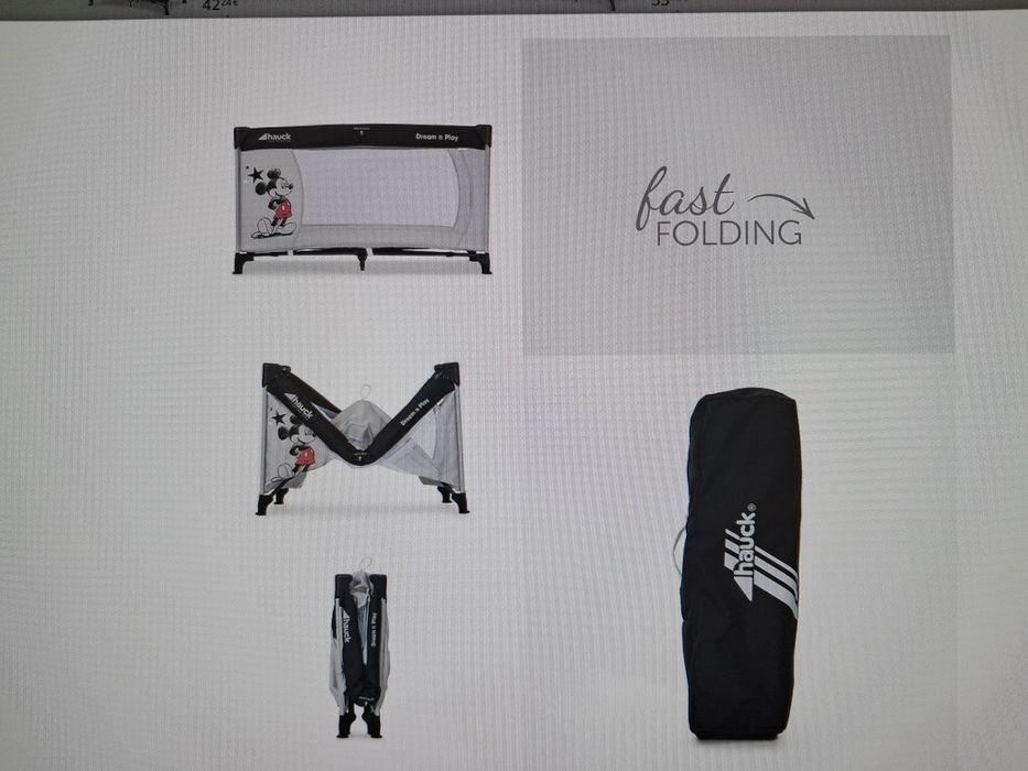 Berço de viagem para bebés.