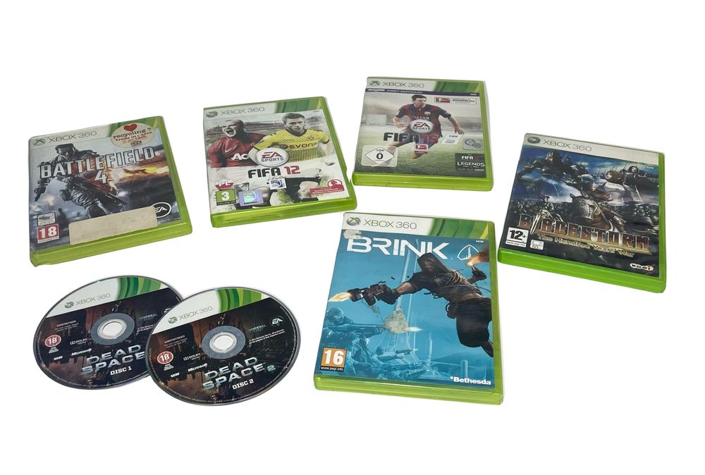 Konsola Microsoft Xbox 360 E 30GB z padem, zasilaczem i 6 grami