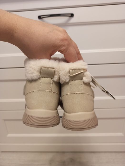 Kozaki śniegowce zimowe ocieplane dla dziewczynki Zara r.27