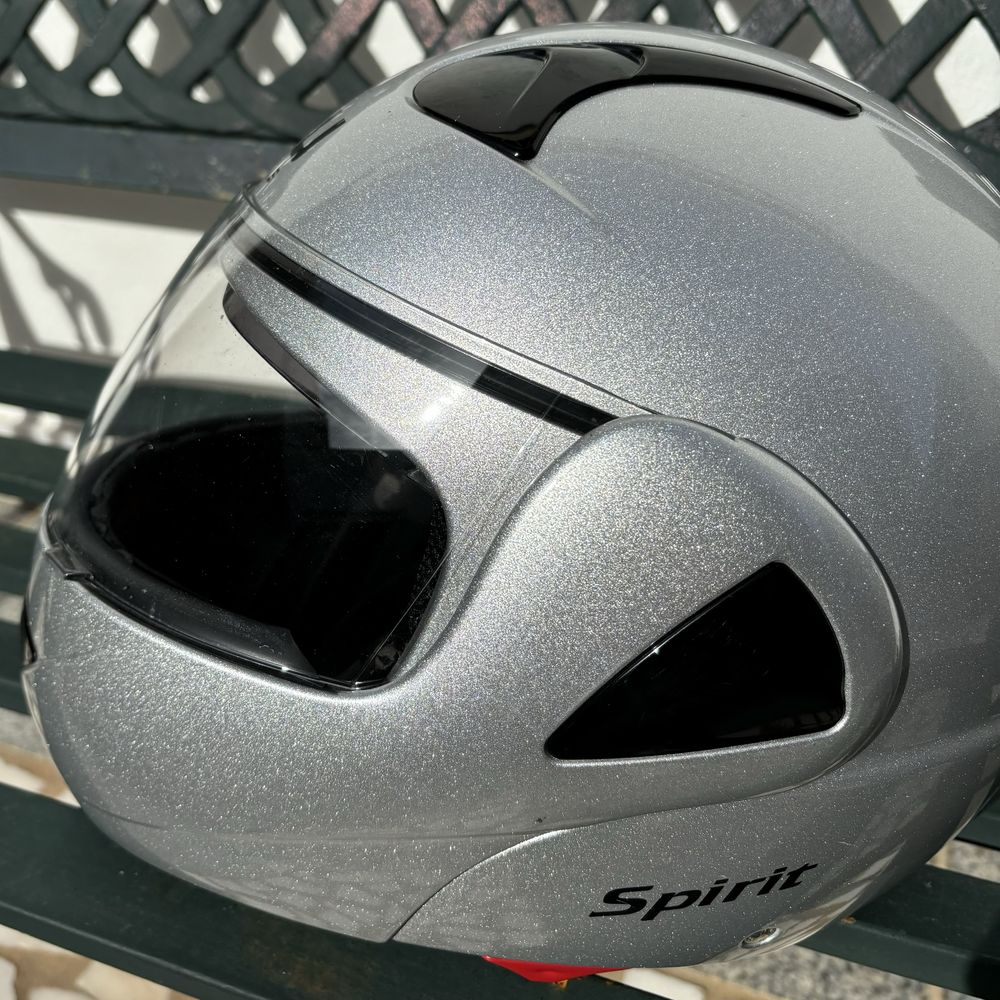Capacete modular de mota