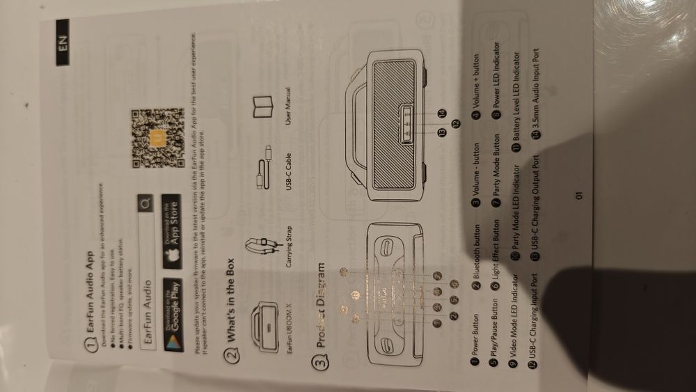 Przenośne radio bluetooth.