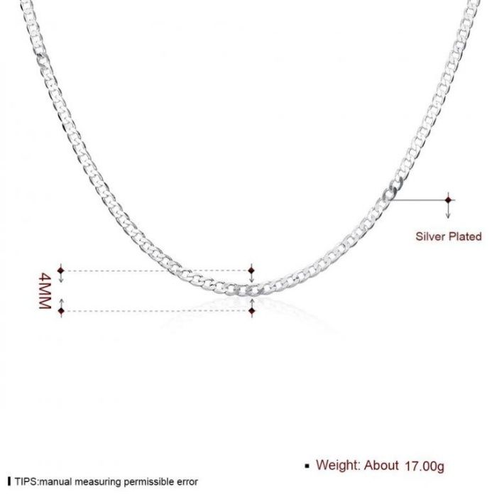 Мужская серебряная ЦЕПЬ 925 пробы 60 см № 2