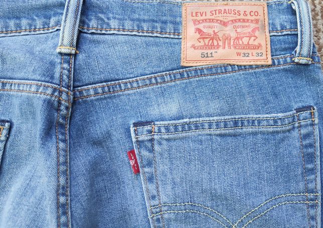 джинсы Levi's 511 slim слим оригинал W32 L32 голубые