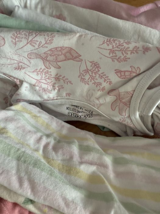 Zestaw body dziecięce dziewczęce 92 lupilu sinsay 22szt krótki rękaw