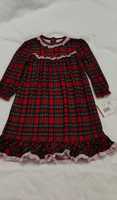 Нарядное Новое детское новогодние платье в шотландку 3 года
