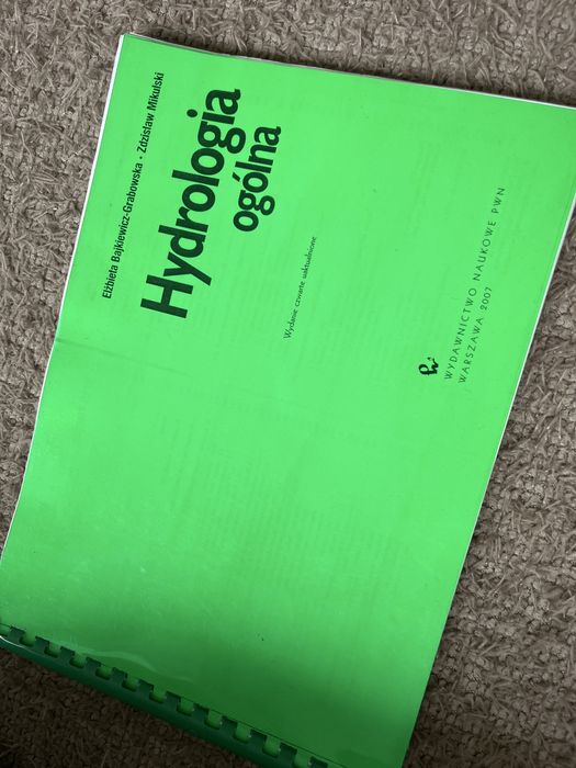 Elzbieta Bajkiewicz Grabowska Zdzisław Mikulski Hydroligia ogolna