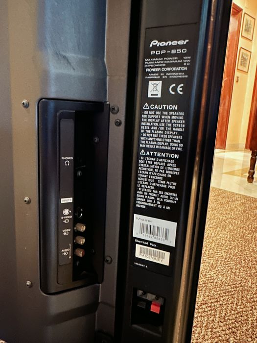 Pioneer PDP‑507XA 50″ + Colunas Originais