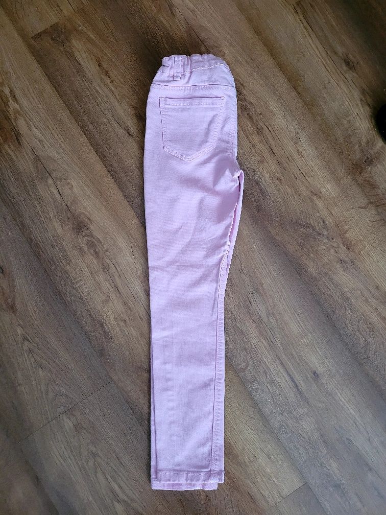Spodnie pudrowy róż jeans C&A 134 dla dziewczynki