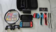 Nintendo Switch zestaw z grami i akcesoriami stan idealny