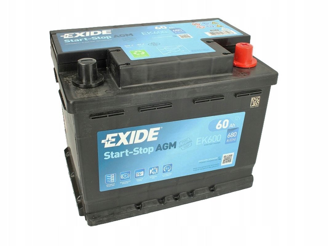 Akumulator Exide Ek600 Agm Start Stop