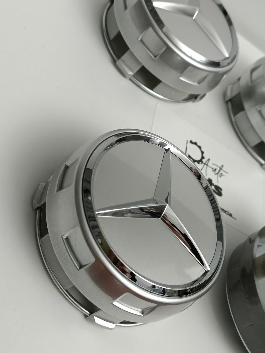 Centros de jante Mercedes Amg 75mm cinza