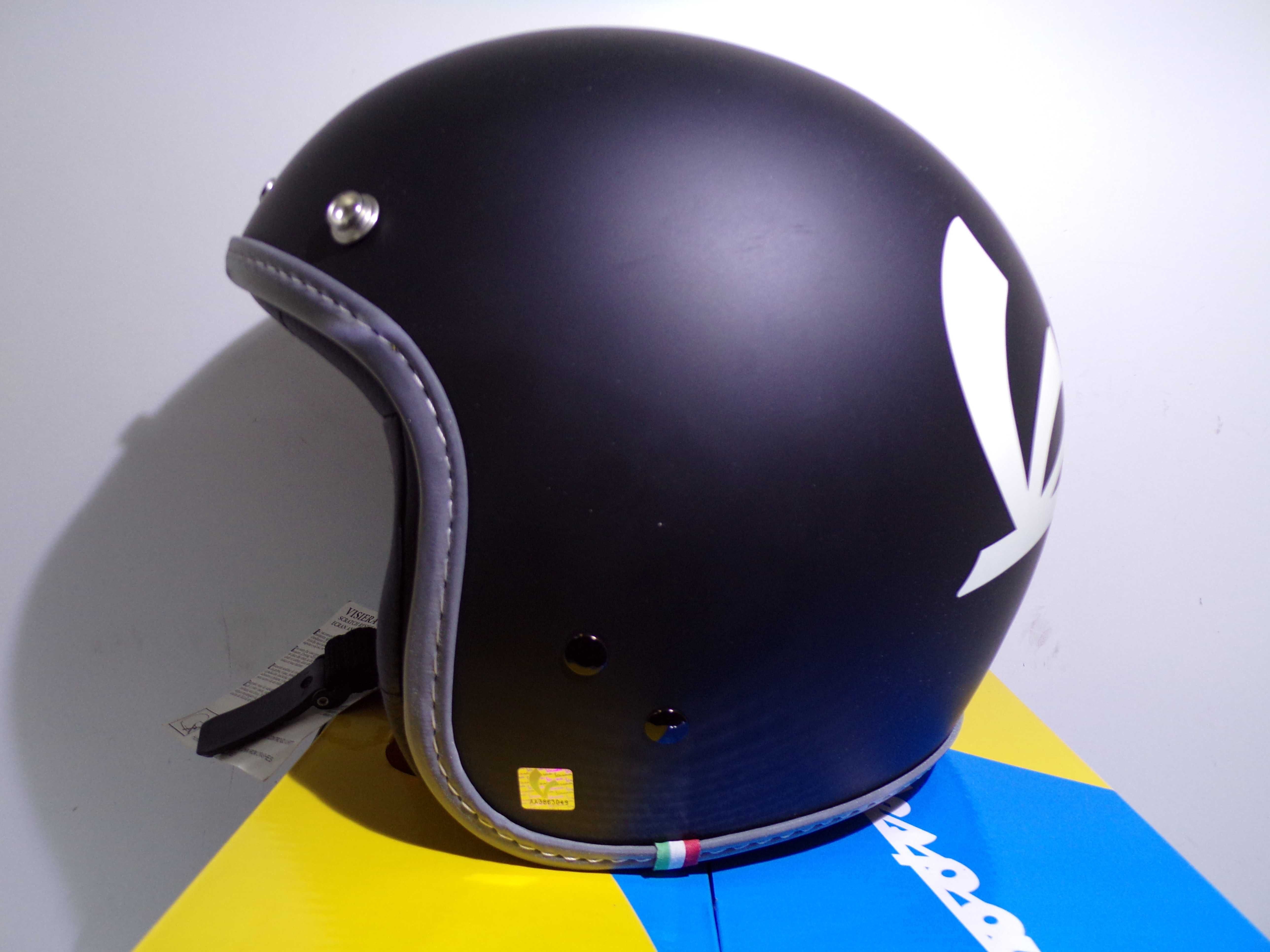 VESPA Kask Otwarty Czarny Mat BLACK MAT Typu *JET* Roz. XL Oem.