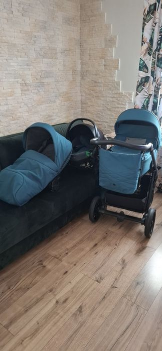 Wózek Roan IVI 3w1 gondola, spacerówka, fotelik samochodowy, torba
