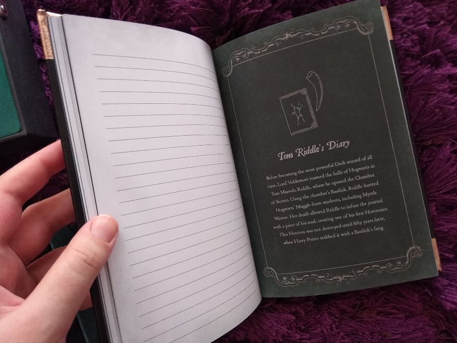 Harry Potter - caderno diário de Tom Riddle + caneta Basilisco - NOVO